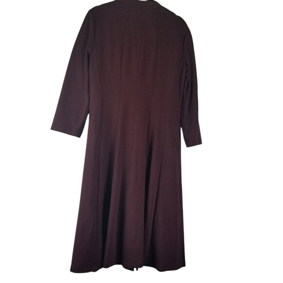 Lafayette 148 NY Rosalie Women's  Burgundy Viscose Midi Dress Sz 4 - Picture 2 of 5